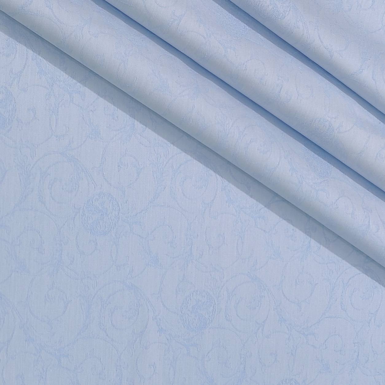Shirt Fabric Soktas Finest 80s Giza Cotton Jacquard Colour Sky Blue